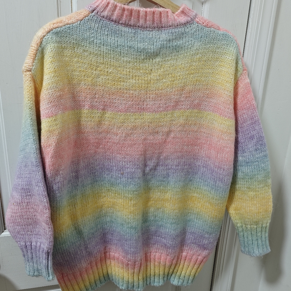 Goodnight Macaron Rainbow Pastel Sweater L - Picture 2 of 2